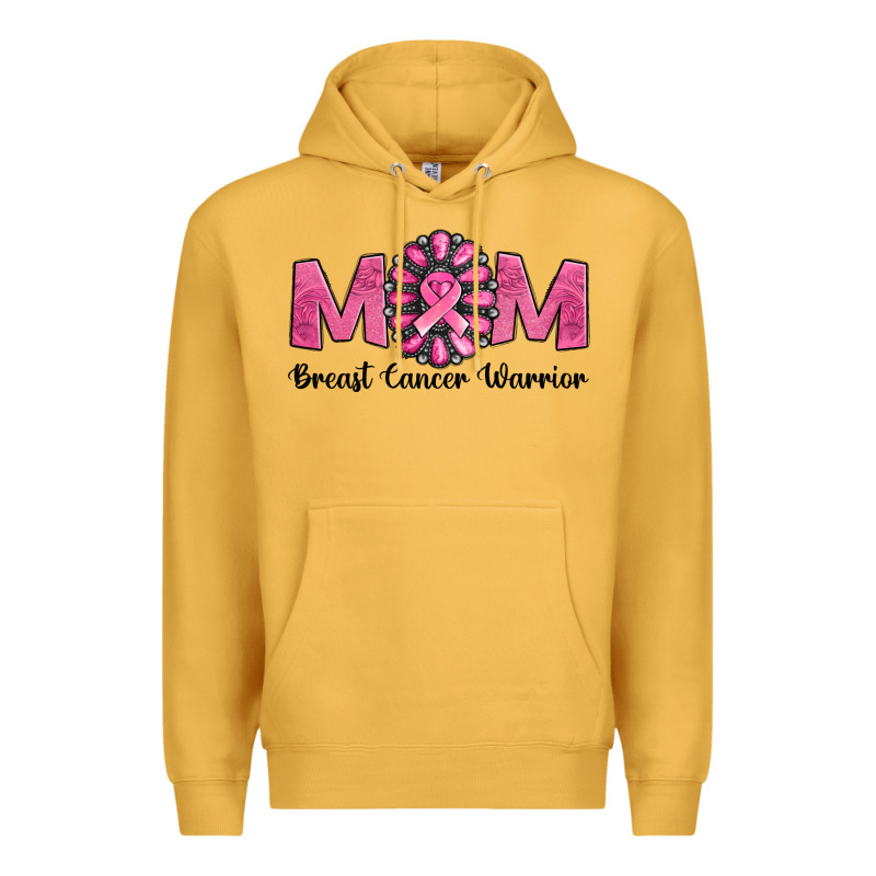 Breast Cancer Warrior Mom Premium Hoodie by Jasminsmagicworld | Teevron