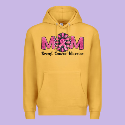 Breast Cancer Warrior Mom Premium Hoodie Designed By Jasminsmagicworld
