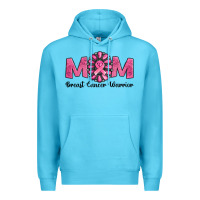 Ocean Blue breast cancer warrior mom Premium Hoodie - Jasminsmagicworld