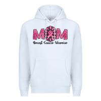 White breast cancer warrior mom Premium Hoodie - Jasminsmagicworld