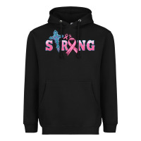 Black strong with cross ribbon Heavyweight Hoodie - HRA Design Shop