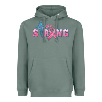 Sage strong with cross ribbon Heavyweight Hoodie - HRA Design Shop