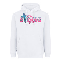 White strong with cross ribbon Heavyweight Hoodie - HRA Design Shop