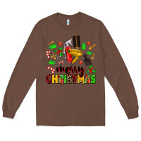 Chestnut merry christmas hair Long Sleeve Tee - MaliasSmallBusiness