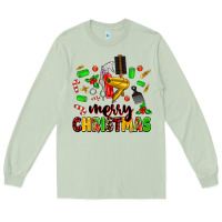 Matcha merry christmas hair Long Sleeve Tee - MaliasSmallBusiness