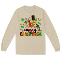 Mushroom merry christmas hair Long Sleeve Tee - MaliasSmallBusiness