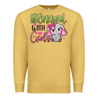 Antique Gold blessed with girls Premium Sweatshirt - JahusDesignShop