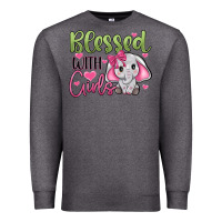 Charcoal Heather blessed with girls Premium Sweatshirt - JahusDesignShop