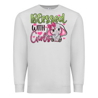 Dove Grey blessed with girls Premium Sweatshirt - JahusDesignShop