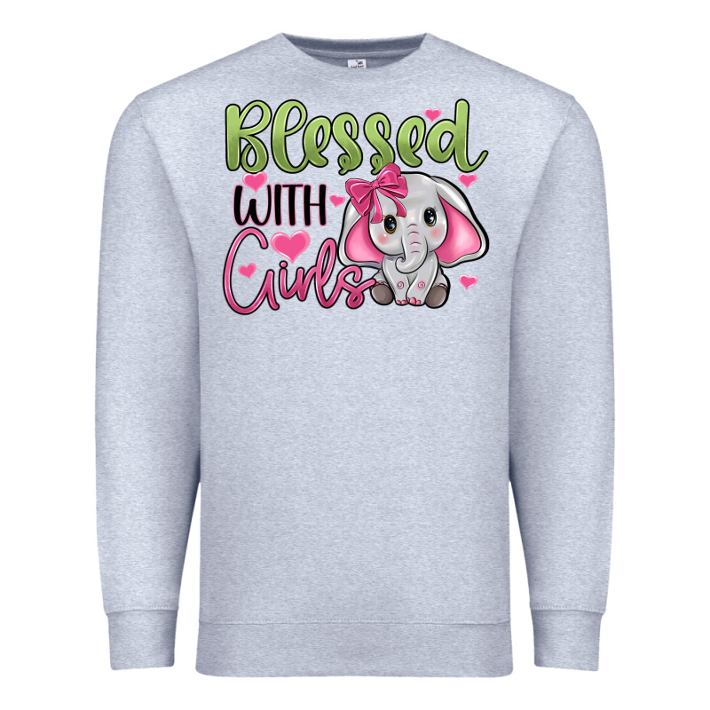 Blessed With Girls Premium Sweatshirt by JahusDesignShop | Teevron