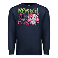 Navy blessed with girls Premium Sweatshirt - JahusDesignShop