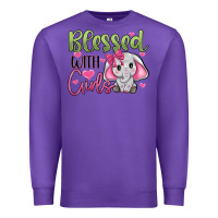 Purple blessed with girls Premium Sweatshirt - JahusDesignShop