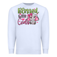 White blessed with girls Premium Sweatshirt - JahusDesignShop