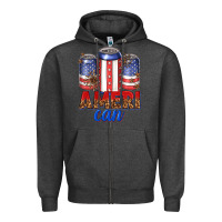 Charcoal Heather Ameri can Zipper Hoodie - texasbilliewilder