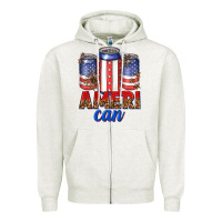 Oatmeal Heather Ameri can Zipper Hoodie - texasbilliewilder