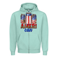 Seafoam Ameri can Zipper Hoodie - texasbilliewilder