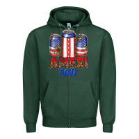 Sports Green Ameri can Zipper Hoodie - texasbilliewilder