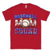 Red baseball mom squad Classic Tee - texasbilliewilder