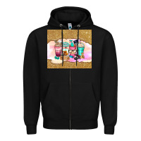 Black small business coffee cups Zipper Hoodie - Zillion Design Studio