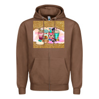 Chestnut small business coffee cups Zipper Hoodie - Zillion Design Studio