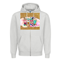 Dove Grey small business coffee cups Zipper Hoodie - Zillion Design Studio