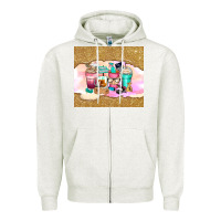 Oatmeal Heather small business coffee cups Zipper Hoodie - Zillion Design Studio