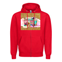 Red small business coffee cups Zipper Hoodie - Zillion Design Studio