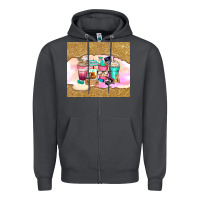 Smoke small business coffee cups Zipper Hoodie - Zillion Design Studio