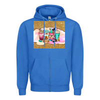 True Royal small business coffee cups Zipper Hoodie - Zillion Design Studio