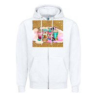 White small business coffee cups Zipper Hoodie - Zillion Design Studio
