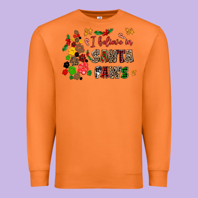 I Believe In Santa Paws Premium Sweatshirt Designed By Adodesignshop
