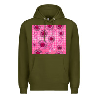 Army Green breast cancer Premium Hoodie - Jasminsmagicworld