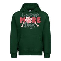 Forest Green less people more dogs Urban Hoodie - MaliasSmallBusiness