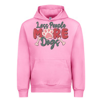 Fuchsia Pink less people more dogs Urban Hoodie - MaliasSmallBusiness