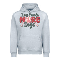 Heather Grey less people more dogs Urban Hoodie - MaliasSmallBusiness