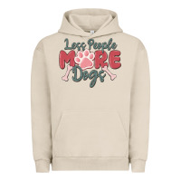 Pigment French Oak less people more dogs Urban Hoodie - MaliasSmallBusiness