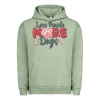 Pigment Oil Green less people more dogs Urban Hoodie - MaliasSmallBusiness