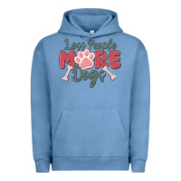 Pigment Pebble Blue less people more dogs Urban Hoodie - MaliasSmallBusiness