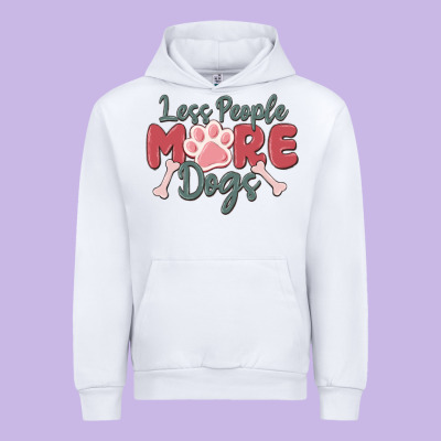 Less People More Dogs Urban Hoodie Designed By Maliassmallbusiness