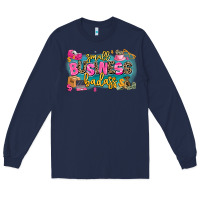 Navy Small business badass Long Sleeve Tee - MaliasSmallBusiness