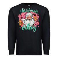 Black christmas vibes santa Premium Sweatshirt - AdoDesignShop