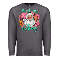 Charcoal Heather christmas vibes santa Premium Sweatshirt - AdoDesignShop