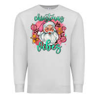 Dove Grey christmas vibes santa Premium Sweatshirt - AdoDesignShop