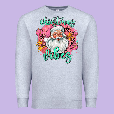 Christmas Vibes Santa Premium Sweatshirt Designed By Adodesignshop