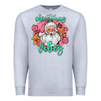 Heather Grey christmas vibes santa Premium Sweatshirt - AdoDesignShop