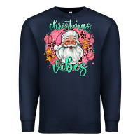 Navy christmas vibes santa Premium Sweatshirt - AdoDesignShop