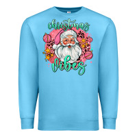 Ocean Blue christmas vibes santa Premium Sweatshirt - AdoDesignShop