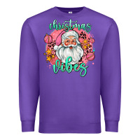 Purple christmas vibes santa Premium Sweatshirt - AdoDesignShop