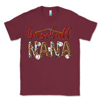 Burgundy baseball nana with leopard Classic Tee - texasbilliewilder