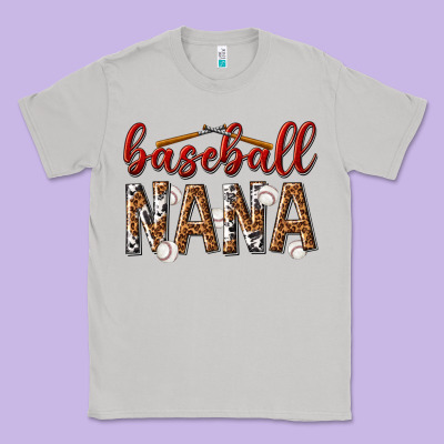 Baseball Nana With Leopard Classic Tee Designed By Texasbilliewilder